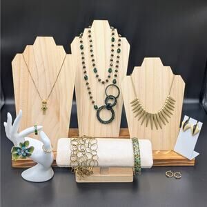 10 pc Jewelry Lot – Plunder Necklace, 14K Vermeil Peridot Pendant and more